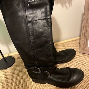 Emu Black Leather Combat Boots
